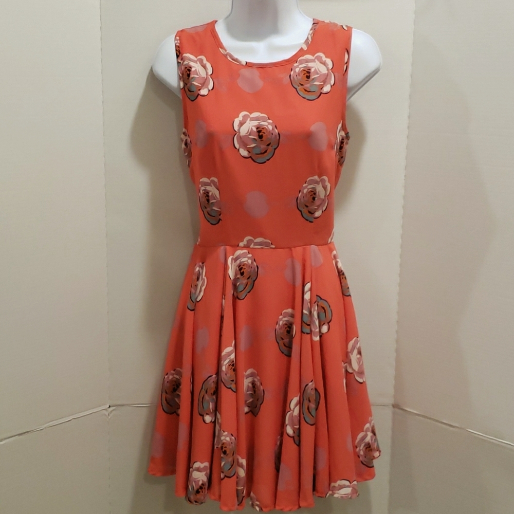 MaisonJules M mini dress salmon sleeveless